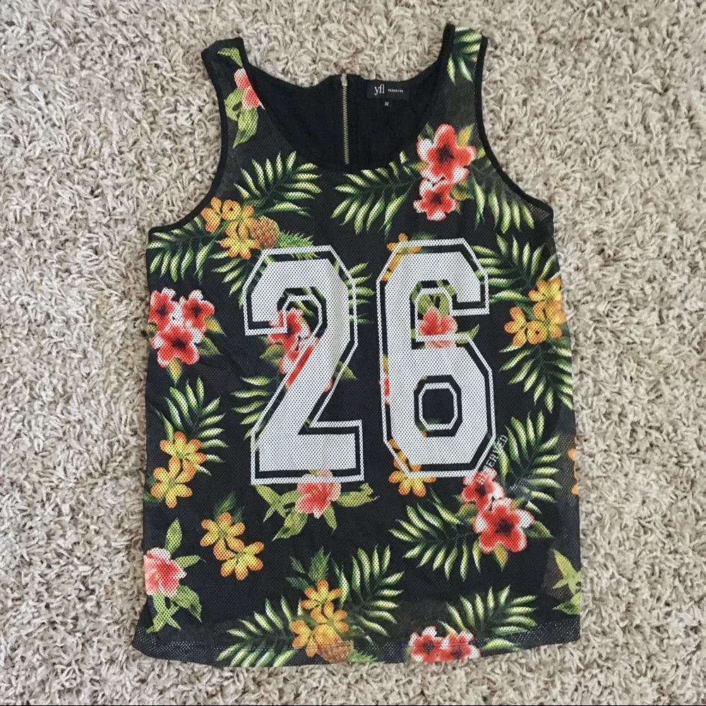 YFL mesh tropical jersey sporty street style 26